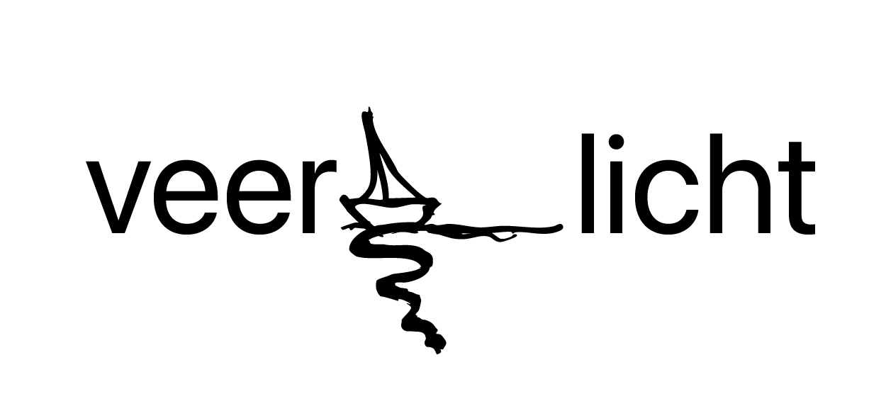 veerlicht logo, zeilbootje tussen de woorden veer, en licht